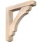 Ekena Millwork Olympic Craftsman Smooth Bracket w/ Offset Brace, Douglas Fir, 5 1/2"W x 30"D x 30"H BKT0604X30X30OLY04SDF - alternate 1
